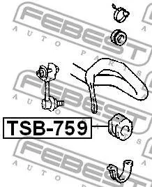 FEBEST TSB759 Втулка стабилизатора переднего Toyota LITETOWNACE 86-07