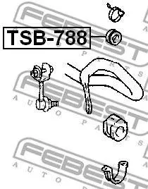 FEBEST TSB788 втулка тяги стабилизатора переднего Toyota Tacoma 95-04TownaceLiteace 96-04