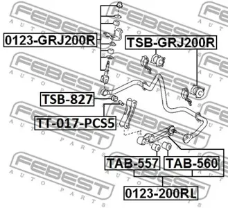 FEBEST TSB827 Втулка стабилизатора
