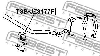 FEBEST TSBJZS177F Втулка переднего стабилизатора d26