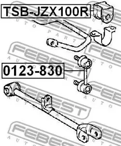 FEBEST TSBJZX100R Втулка заднего стабилизатора d21