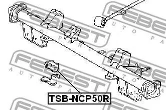 FEBEST TSBNCP50R Втулка заднего стабилизатора d10