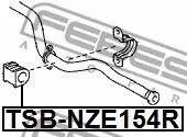 FEBEST TSBNZE154R Втулка заднего стабилизатора d23