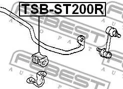 FEBEST TSBST200R Втулка заднего стабилизатора d16
