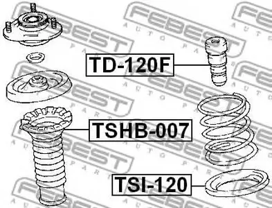 FEBEST TSHB007 пыльник амортизатора переднего Toyota Corolla Verso CDE120ZZE12 01>