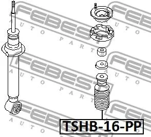 FEBEST TSHB16PP Пыльник амортизатора с отбойником универсальный pp-pvc d16