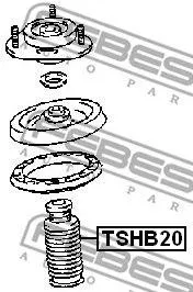 FEBEST TSHB20 Отбойник-пыльник амортизатора переднего переднего Toyota Corolla 95-01 Tercel EL53 95-99