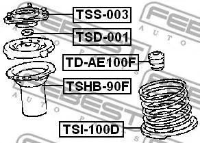 FEBEST TSHB90F Пыльник переднего амортизатора