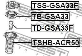 FEBEST TSSGSA33F опора амортизатора переднего Toyota Rav 4 2.4 16V3.5 24V 05>