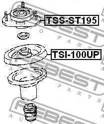 FEBEST TSSST195 Опора амортизатора (гидравл) Toyota Caldina 92-02 TSS-ST195