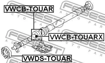 FEBEST VWCBTOUARX подшипник подвесной карданного вала VW Touareg 03-10