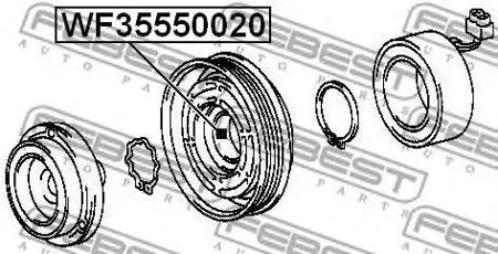 FEBEST WF35550020 Подшипник Toyota Camry 01-06 кондиционера 35X55X20