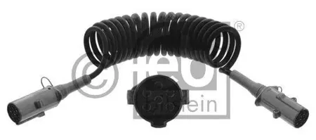 FEBI 09701 кабель спиральный 7-полюсн. 24V 18 витков DIN1185 с двумя пласт. штекерами