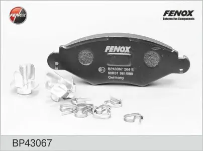 FENOX BP43067 Колодки торм.передние Peugeot 206 1.41.61.4HDi1.9D 01>