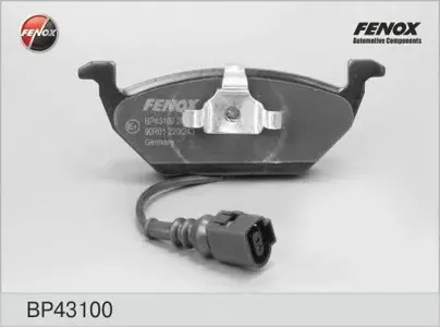 FENOX BP43100 Колодки торм.передние Audi A3 1.4i1.6FSi1.4TDi 00>, Skoda Fabia 1.4i1.9TDi 00>