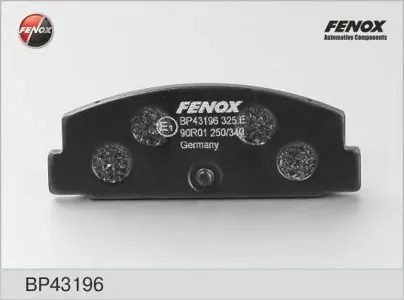 FENOX BP43196 Колодки торм.задние Mazda 323 1.4-2.0TD 98-036 1.8-2.0D 02