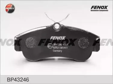 FENOX BP43246 Колодки торм.передние Nissan Primera 2.02.0TD 90-02 Almera 1.51.82.2TDi 00>