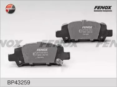 FENOX BP43259 Колодки торм.задние Subaru Forester 2.0 Impreza Legacy 97>
