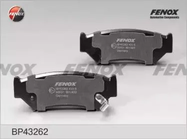 FENOX BP43262 Колодки торм.передние Suzuki Grand Vitara 2.7 XL-7 03-1.6-2.7 05- .