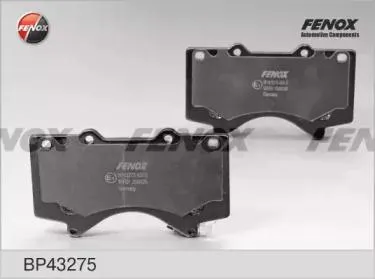 FENOX BP43275 Колодки торм.передние Toyota Land Cruiser 4.74.5D V8 08>
