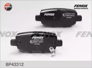 FENOX BP43312 Колодки торм.задние Chery Tiggo 8 Tiggo T11 05-14 Tiggo 4 17- Tiggo 7 16- Lifan X60 11