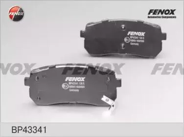 FENOX BP43341 Колодки торм.задние с антискрип. пластинами Kia Carnival 2.7i V62.9CRDi 06>