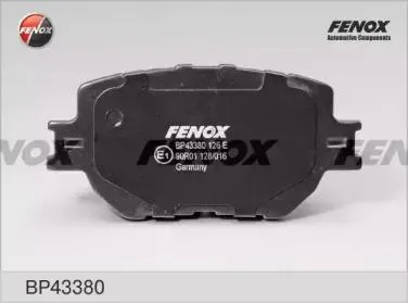 FENOX BP43380 Колодки торм.передние