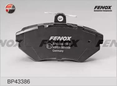 FENOX BP43386 Колодки торм. VW G3 Caddy 95>04 Polo 95>01 передние