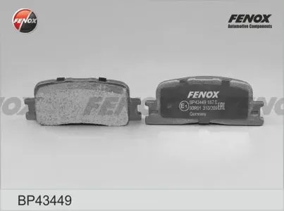 FENOX BP43449 Колодки торм. Toyota Camry (V30) 2.43.0 01>04 Highlander 00>07 задние