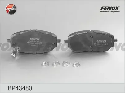 FENOX BP43480 Колодки торм.передние с антискрип. пластинами Toyota Corolla Auris 1.3-1.81.4D 12>
