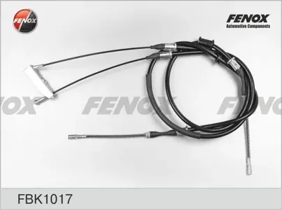 FENOX FBK1017 Трос ручного тормоза Daewoo Nexia 1.5, -08, Opel Kadett 1.3-1.7, 86- (бараб тормоз)