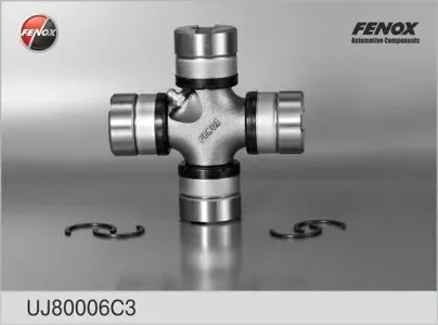 FENOX UJ80006C3 Крестовина карданного шарнира задняя с масленкой смазка, крепеж Kamaz задняя, зил, Урал , каз, лаз