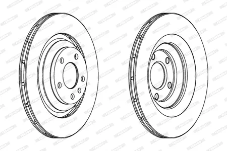 FERODO DDF1240C Диск торм.задний вентилируемый