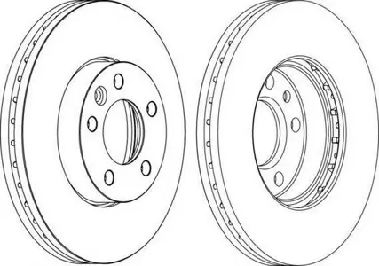 FERODO DDF1253C1 Диск торм.перед. VW Touareg ,T5 2.5-6.0 02=>