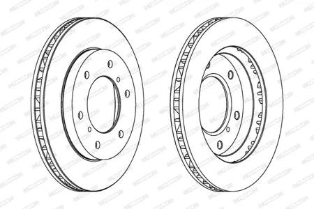 FERODO DDF1384C Диск торм.перед.вент.