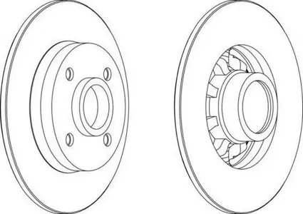 FERODO DDF1696C1 Диск тормозной PSA C4DS4308 07- задн. D=249