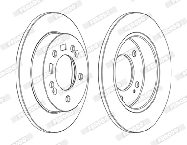 FERODO DDF1874C Диск тормозной Hyundai ix20 Kia VENGA 10- задний D=258мм.