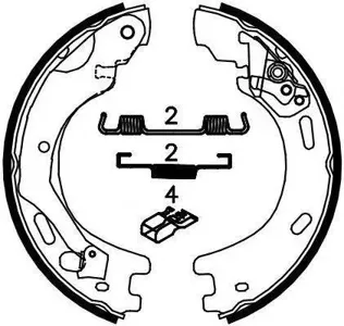 FERODO FSB4062 Колодки бараб. Land Rover Discovery III 04-09, IV 09=>, Range Rover 05-13