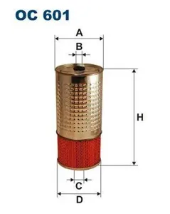 FILTRON OC601 Фильтр масляный (б)MB 207209307309407409507W123W460