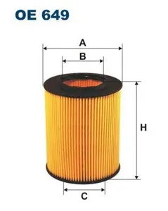 FILTRON OE649 фильтрующий элемент маcла(б) BMW E39E38E36E46Z3 2.0i-3.0i &24V 95>