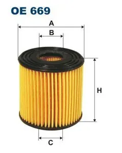 FILTRON OE669 Фильтр масляный (вставка ЭКО без метал.эл.)