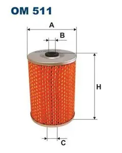 FILTRON OM511 фильтрующий элемент маcла(б) MB W116W123W126 2.8-5.6 <91