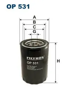 FILTRON OP531 Фильтр масляный Opel 2.0D-2.3D REKORD Omega Frontera