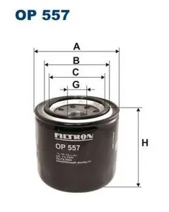 FILTRON OP557 Фильтр масляный Rover, Bed Ford , Honda , Hyundai , Isuzu , Mazda , Mitsubishi