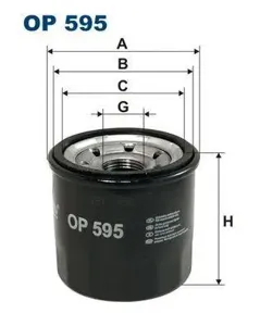 FILTRON OP595 Фильтр масляный Hyundai Atos 1.0i, Mazda 323 1.3 16V1.5i1.8i 16V, Subaru Justy 1.0 85>