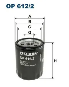 FILTRON OP6162 Фильтр масляный VW Lupo 1.0 98-05, Skoda Fabia 1.01.4 99-08