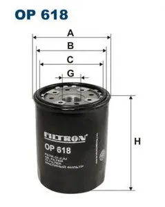 FILTRON OP618 Фильтр масляный Ford Escort , Fiesta ,SIERRA,Ka 1.1-1.8L Toyota Lexus
