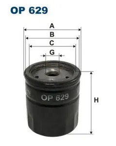FILTRON OP629 Фильтр масляный Volvo C30S40V50 1.6 05>, Ford KA 1.3i 10.96>