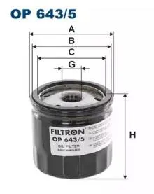 FILTRON OP6435 Фильтр масляный MB W212W205 1.6i2.0i13>