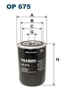 FILTRON OP675 Фильтр масляный Mazda B-SERIE Ford RANGER 2.5D =>